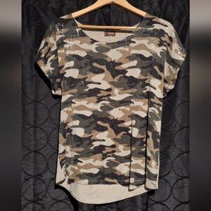 Crosby Sequin Camouflage Tee